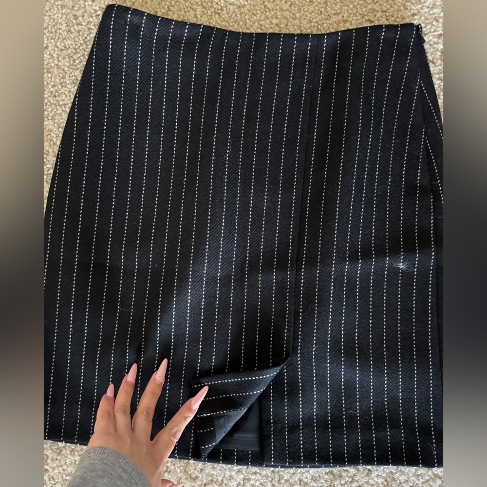 Banana Republic Black Pinstripe Mini Skirt
